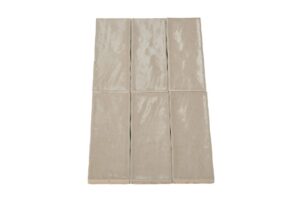 Voorbeeldtegel Linéa Emerald 6x25 - Wandtegel Vela Taupe 5x15