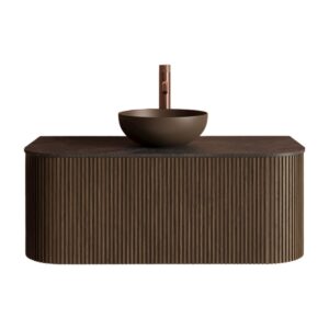 Gliss Design Alluro badmeubel met waskom 100 cm Ash Grey blad wit marmer