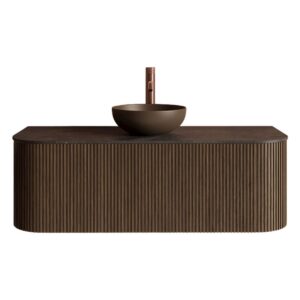 Gliss Design Alluro badmeubel met waskom 120 cm Ash Grey blad wit marmer