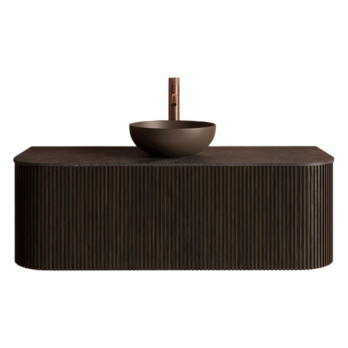 Gliss Design Alluro badmeubel met waskom 120 cm Charcoal blad wit marmer