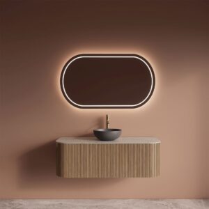 Gliss Design Alluro badmeubel met waskom 120 cm Mist blad wit marmer