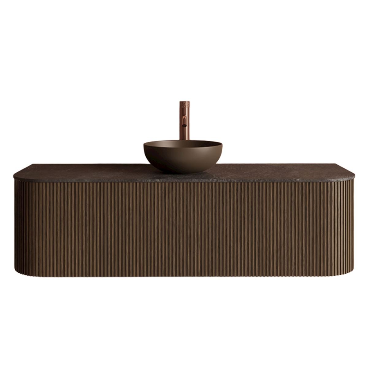 Gliss Design Alluro badmeubel met waskom 140 cm Ash Grey blad wit marmer