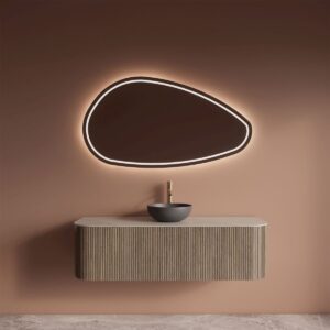 Gliss Design Alluro badmeubel met waskom 140 cm Corn Silk blad wit marmer