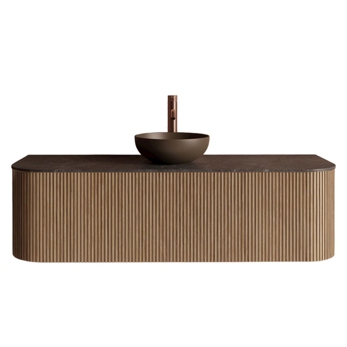 Gliss Design Alluro badmeubel met waskom 140 cm Mist blad wit marmer