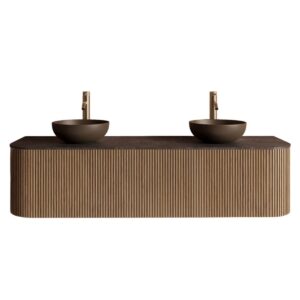 Gliss Design Alluro badmeubel met waskom 160 cm Mist blad wit marmer