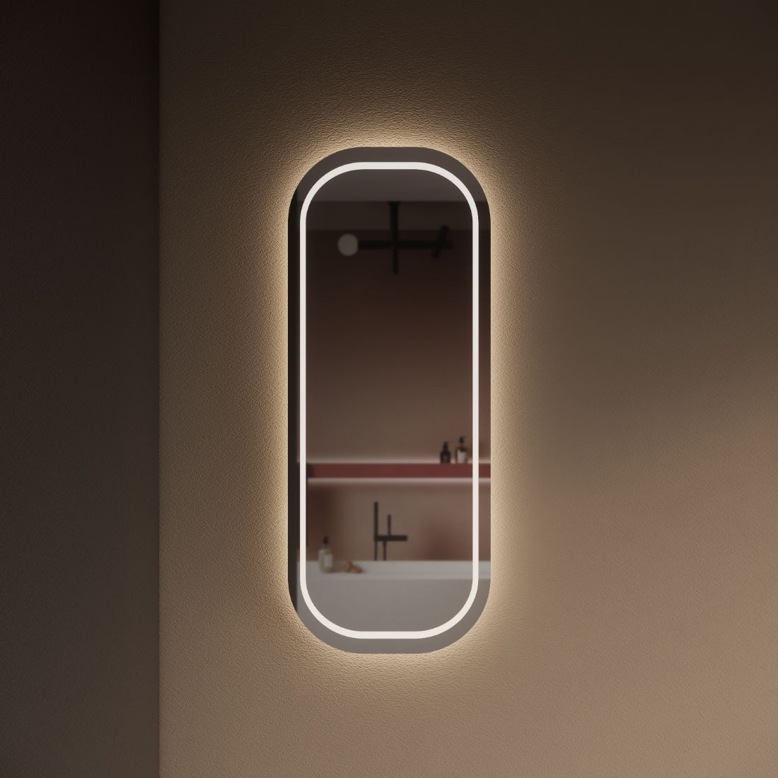 Gliss Design Miro badkamer spiegel 50×100 cm