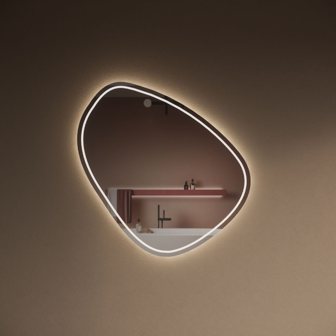 Gliss Design Ventro badkamer spiegel 120x120 cm