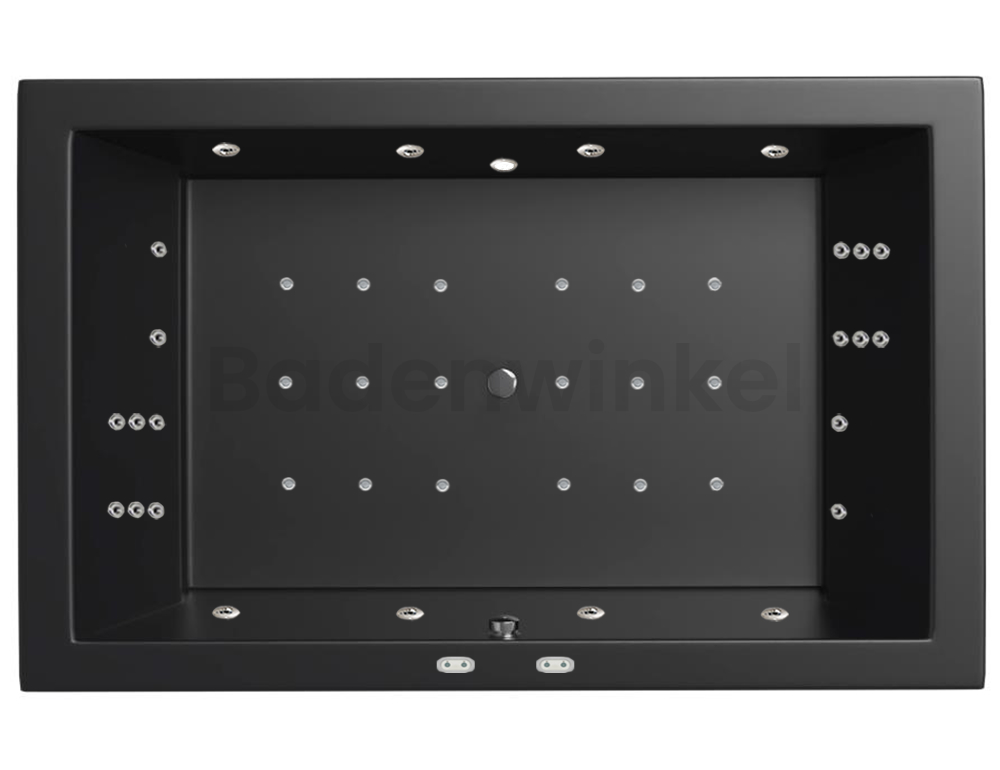 Xenz Society 2 persoons bubbelbad zwart 190x120 cm met RB2 whirlpool outlet - Xenz society 190x120 2 persoons RB2 outlet