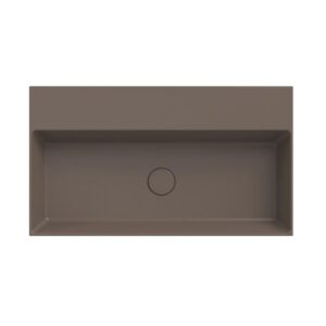 Xenz Dolce wastafel 80 cm zonder kraangaten coffee mat
