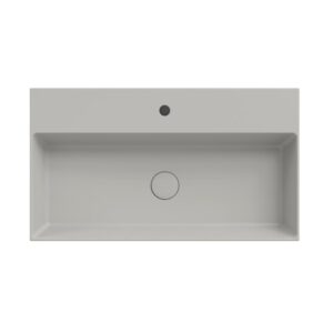 Xenz Dolce wastafel 1 kraangat 80 cement mat