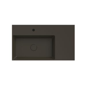 Xenz Dolce Plan wastafel wegzetvlak rechts 1 kraangat 80 coffee mat