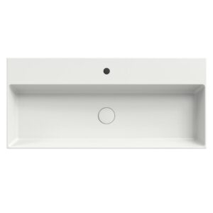 Xenz Dolce wastafel 100 1 kraangat wit mat