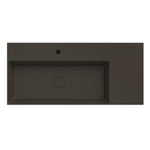 Xenz Dolce Plan wastafel 100 cm wegzetvlak rechts 1 kraangat coffee mat