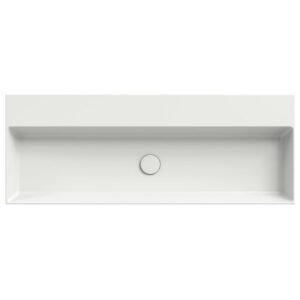 Xenz Dolce wastafel 120 cm zonder kraangaten wit mat