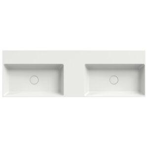 Xenz Dolce wastafel 140 cm zonder kraangaten wit mat
