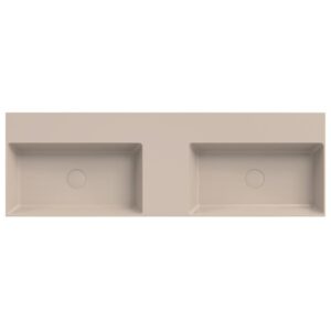 Xenz Dolce wastafel 140 cm zonder kraangaten Zand mat