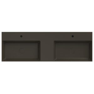 Xenz Dolce wastafel 140 2 kommen en 2 kraangaten coffee mat
