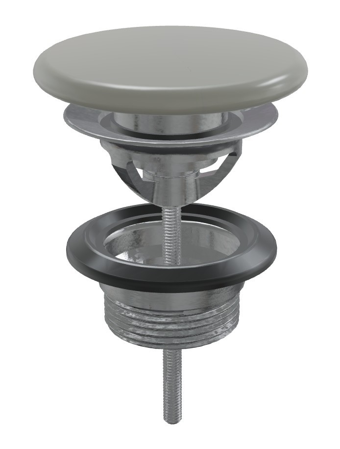 Xenz afvoerplug altijd open grijs mat/cement